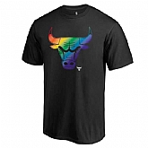 Men's Chicago Bulls Fanatics Branded Black Team Pride T-Shirt FengYun,baseball caps,new era cap wholesale,wholesale hats